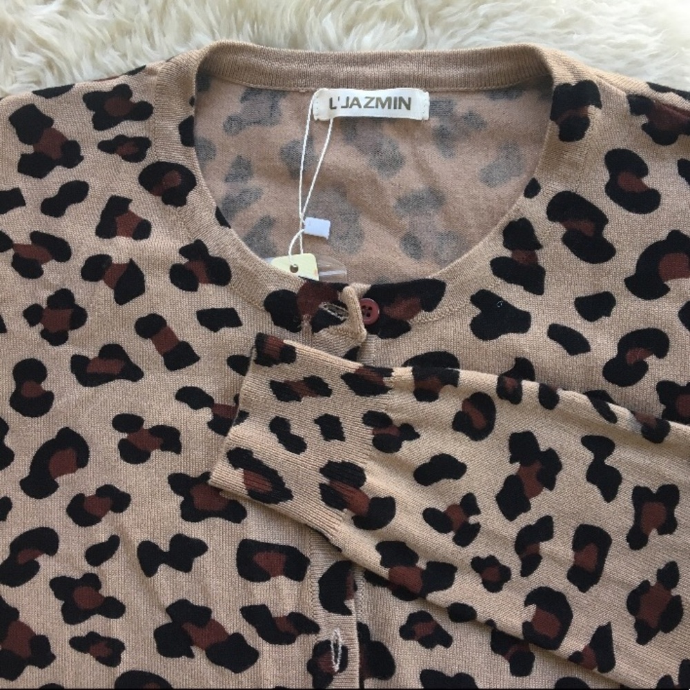 Leopard Pattern Cardigan - Picture 4 of 7